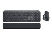 Logitech MX Keys Combo for Business - 2:a generationen - sats med tangentbord och mus - bakgrundsbelyst - trådlös - Bluetooth LE - AZERTY - fransk - grafit 920-010927