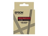 Epson LabelWorks LK-4RKK - Satin - guld på rött - Rulle (1,2 cm x 5 m) 1 kassett(er) bandtejp - för LabelWorks Cable and Wiring Kit, LW-1000, 600, 700, K400, Z700, Z710, Z900, Safety Kit C53S654033