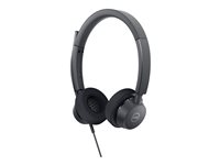 Dell Pro Stereo Headset WH3022 - Headset - kabelansluten - USB - Certifierad för Microsoft-teams, Zoomcertifierad DELL-WH3022