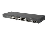 HPE 3100-24 V2 EI Switch - Switch - Administrerad - 24 x 10/100 + 2 x kombinations-Gigabit SFP - rackmonterbar JD320B