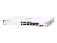 HPE Networking Instant On 1830 24G 12p Class4 PoE 2SFP 195W Switch - Switch - smart - 12 x 10/100/1000 + 12 x 10/100/1000 (PoE+) + 2 x Gigabit SFP - skrivbordsmodell, rackmonterbar - PoE+ (195 W) JL813A#ABB
