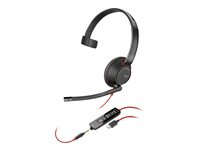 HP Poly Blackwire C5210 - Blackwire 5200 series - headset - på örat - kabelansluten - USB-C, 3,5 mm kontakt - svart - Certifierad för Microsoft-teams, Certifierad för Skype for Buisness, Cisco Jabber-certifierad, Avaya-certifierad 805H4A6