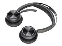 HP Poly Voyager Focus 2 - Headset - på örat - Bluetooth - trådlös, kabelansluten - aktiv brusradering - USB-A via Bluetooth-adapter - svart - Certifierad för Microsoft-teams 77Y85AA