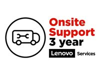 Lenovo Onsite - Utökat serviceavtal - material och tillverkning (för bärbara datorer) - 3 år - på platsen - svarstid: NBD 5WS0E84907