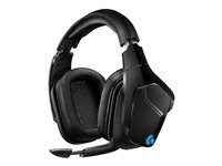 Logitech Gaming Headset G935 - Headset - 7.1-kanals - fullstorlek - 2,4 GHz - trådlös - 3,5 mm kontakt - svart, blå 981-000744