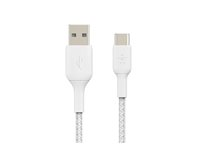 Belkin BoostCharge - USB-kabel - 24 pin USB-C (hane) till USB (hane) - 15 cm - vit CAB002BT0MWH