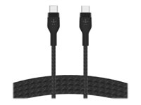 Belkin BoostCharge - USB-kabel - 24 pin USB-C (hane) till 24 pin USB-C (hane) - 1 m - svart CAB011BT1MBK
