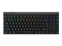 Logitech G G515 - Tangentbord - LIGHTSPEED - TKL - bakgrundsbelyst - trådlös - 2.4 GHz, Bluetooth, USB - QWERTY - USA, internationellt - tangentbrytare: GL Tactile - svart 920-012538