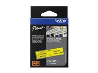 Brother FLe-6511 - Svart på gult - 21 x 45 mm 72 etikett (er) (1 rulle/rullar x 72 matrisskurna etiketter - för P/N: PTP900C, US#PTE800W FLE6511