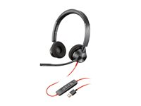 HP Poly Blackwire 3320 - Blackwire 3300 series - headset - på örat - kabelansluten - USB-A - svart 76J16AA