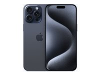 Apple iPhone 15 Pro Max - 5G smartphone - dual-SIM / Internminne 1 TB - OLED-skärm - 6.7" - 2796 x 1290 pixels (120 Hz) - 3 st. bakre kameror 48 MP, 12 MP, 12 MP - front camera 12 MP - blått titan MU7K3QN/A