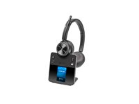 HP Poly Savi 7420 OFFICE - Savi 7400 series - headset - på örat - DECT / Bluetooth - trådlös - svart - Certifierad för Microsoft-teams 8L574AA
