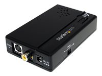 StarTech.com Composite and S-Video to HDMI Converter with Audio - Video converter - composite video, S-video - HDMI - black - VID2HDCON - Videokonverterare - kompositvideo, S-video - HDMI - svart VID2HDCON