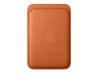 Apple - Plånbok för mobiltelefon/kreditkort - MagSafe-kompatibilitet - mikrotwill, FineWoven - fox orange MGH64ZM/A