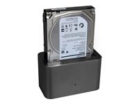PORT - HDD dockningsstation - fack: 1 - 2,5 tum/3,5 tum delad - SATA 3Gb/s - USB 3.0 - svart 900040