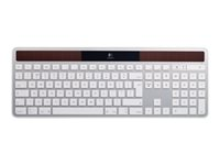 Logitech Wireless Solar K750 for Mac - Tangentbord - trådlös - 2.4 GHz - svensk - silver 920-003682