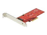 Startech x4 PCI Express 3.0 till M.2 PCIe NVMe SSD Adapter - Gränssnittsadapter - M.2 - Expansion Slot to M.2 - M.2 Card - PCIe x4 - röd - för P/N: BNDTB10GI, BNDTB210GSFP, BNDTB310GNDP, BNDTB410GSFP, BNDTB4M2E1, BNDTBUSB3142 PEX4M2E1