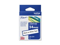Brother TZe-251 - Standardlim - svart på vitt - Rulle ( 2,4 cm x 8 m) 1 kassett(er) bandlaminat - för Brother PT-D600; P-Touch PT-2430, 3600, 7600, 9800, D800, E500, E550, H500, P750, P900 TZE251