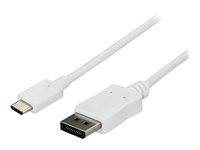StarTech.com 1,8 m USB-C till DisplayPort-kabel - 4K 60Hz - Vit - DisplayPort-kabel - 24 pin USB-C (hane) till DisplayPort (hane) - Displayport 1.2/Thunderbolt 3 - 1.8 m - 4K60Hz (3840 x 2160) stöd - vit CDP2DPMM6W