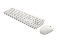 Dell Pro 5 KM526 - Sats med tangentbord och mus - trådlös - 2.4 GHz - QWERTY - USA, internationellt - ljus ask - med 3 years NBD Advance Exchange KM526-LT-INT