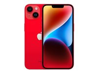 Apple iPhone 14 - (PRODUCT) RED - 5G smartphone - dual-SIM / Internminne 128 GB - OLED-skärm - 6.1" - 2532 x 1170 pixlar - 2 bakre kameror 12 MP, 12 MP - front camera 12 MP - röd MPVA3QN/A
