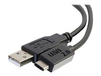 C2G 12ft USB C to USB A Cable - M/M - USB-kabel - 24 pin USB-C (hane) till USB (hane) - USB 2.0 - 3.66 m - formpressad - svart 28873