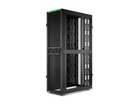 APC NetShelter SX Gen 2 - Rack skåp - 2124 H x 600 B x 1200 D mm, med sidor - golvstående - svart - 45U - 19" - TAA-kompatibel - för P/N: SC500RM1U, SMT1000RM1U, SMT750RM1U, SMT750RM2UCNC, SRTL2K2RM1UWC, SRTL3KRM1UIC AR3305B2