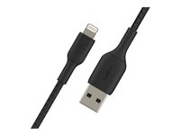 Belkin BoostCharge - Lightning-kabel - Lightning hane till USB hane - 3 m - svart CAA002BT3MBK