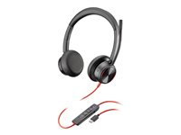 HP Poly Blackwire 8225-M - Blackwire 8200 series - headset - på örat - kabelansluten - aktiv brusradering - USB-C - svart - Certifierad för Microsoft-teams 772K5AA