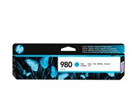 HP 980 - 86.5 ml - cyan - original - bläckpatron - för Officejet Enterprise Color MFP X585; Officejet Enterprise Color Flow MFP X585 D8J07A