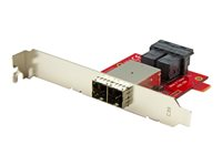 StarTech.com Mini-SAS Adapter - Dual SFF-8643 to SFF-8644 - with Full and Low-Profile Brackets - 12Gbps - SAS-panel intern till extern - SAS 12Gbit/s - 4x mini-SAS HD (SFF-8643) (hona) till 36 pin 4x Mini SAS HD (SFF-8644) (hona) SFF86448PLT2