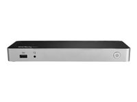 StarTech.com USB C Dock, Dual Monitor HDMI & DisplayPort 4K 30Hz, USB Type-C Laptop Docking Station 60W Power Delivery (PD), SD, 4-port USB-A 3.0 Hub, GbE, Audio, Thunderbolt 3 Compatible - USB 3.1 Gen 1 Dock (DK30CHDPPDUE) - Dockningsstation - USB-C - HDMI, DP - 1GbE - 60 Watt - Storbritannien, Europa DK30CHDPPDUE
