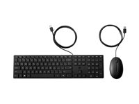 HP Desktop 320MK - Sats med tangentbord och mus - full size - USB - QWERTY - hela norden 9SR36UT#UUW