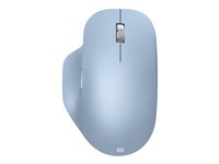 Microsoft Bluetooth Ergonomic Mouse - Mus - ergonomisk - optisk - 5 knappar - trådlös - Bluetooth 5.0 LE - pastellblå 222-00053
