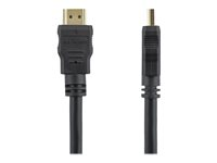 StarTech.com 1.5m High Speed HDMI Cable - Ultra HD 4k x 2k HDMI Cable - HDMI to HDMI M/M - 5 ft HDMI 1.4 Cable - Audio/Video Gold-Plated (HDMM150CM) - HDMI-kabel - HDMI hane till HDMI hane - 1.5 m - dubbelt skärmad - svart - för P/N: MSTCDP122HD HDMM150CM