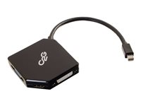 C2G Mini DisplayPort to HDMI, VGA, or DVI Adapter Converter - Videokonverterare - DVI, HDMI, VGA - DVI, HDMI, VGA - svart 80929