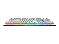 Alienware Tri-Mode AW920K - Tangentbord - AlienFX per tangent RGB / 16,8 miljoner färger - trådlös - 2.4 GHz, Bluetooth 5.1, USB - QWERTY - Amerikansk engelska - tangentbrytare: CHERRY MX Red - månljus AW920K-W-WW