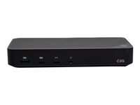 C2G USB-C 11-in-1 Hybrid DisplayLink and DP Alt Mode Triple 4K Docking Station with HDMI, DisplayPort, Ethernet, USB, 3.5mm Audio and Power Delivery up to 100W - Dockningsstation - USB-C / Thunderbolt 3 - HDMI, DP - GigE - 130 Watt C2G54538