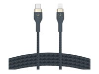 Belkin BoostCharge - Lightning-kabel - 24 pin USB-C hane till Lightning hane - 2 m - blå CAA011BT2MBL