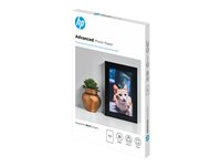 HP Advanced Glossy Photo Paper - Blank - 100 x 150 mm - 250 g/m² - 25 ark fotopapper - för ENVY Inspire 7255, 79XX; Officejet 80XX; Photosmart B110; Smart Tank Plus 55X Q8691A