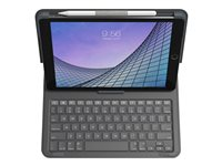 ZAGG Messenger Folio 2 - Tangentbord och foliefodral - Bluetooth - Nordisk - träkol tangentbord, träkol fodral - för Apple 10.2-inch iPad; 10.5-inch iPad Air (3:e generationen) 103007177