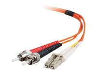C2G LC-ST 50/125 OM2 Duplex Multimode PVC Fiber Optic Cable (LSZH) - Nätverkskabel - ST-läge (multi-mode) (hane) till LC multiläge (hane) - 1 m - 1 m - fiberoptisk - duplex - 50/125 mikron - OM2 - halogenfri - orange 85492