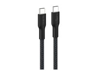 Belkin BoostCharge Pro - USB-kabel - USB-C (hane) till USB-C (hane) - 3 m - USB-strömförsörjning (240W), flätad kabel - svart CAB025HQ3MBK