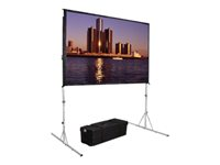 Da-Lite Fast-Fold Deluxe Screen System HDTV Format - Projektionsskärm med löstagbara ben - bakre - 188" (478 cm) - 16:9 - Dual Vision - svart 39313