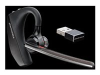 Poly Voyager 5200 UC - Headset - öronknopp - montering över örat - Bluetooth - trådlös - Certifierad för Microsoft-teams 206110-101