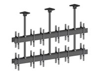 Multibrackets M Pro MBC3X2U2 - Monteringssats (takmontering) - för 12 LCD-bildskärmar - aluminium, stål - svart - skärmstorlek: 40"-65" - takmonterbar 7350073733606