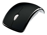 Microsoft Arc Mouse - Mus - höger- och vänsterhänta - laser - 4 knappar - trådlös - 2.4 GHz - trådlös USB-mottagare - svart, ljusgrå ZJA-00006
