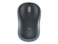 Logitech M185 - Mus - optisk - trådlös - 2.4 GHz - trådlös USB-mottagare - grå 910-002235