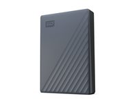 WD My Passport WDBY3J0060BGY - Hårddisk - krypterat - 6 TB - extern (portabel) - USB 3.2 Gen 1 - 256 bitars AES - silikongrå WDBY3J0060BGY-WESN