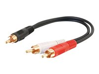 C2G Value Series Y-Cable - Ljudkabel - RCA hane till RCA hane - skärmad - svart 80140